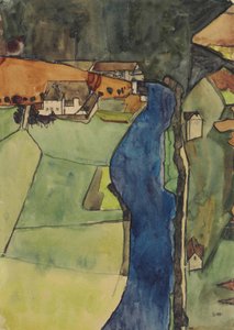 Ville au fleuve bleu - Egon Schiele